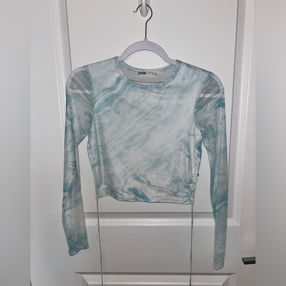 Elodie Open Back Mesh Top